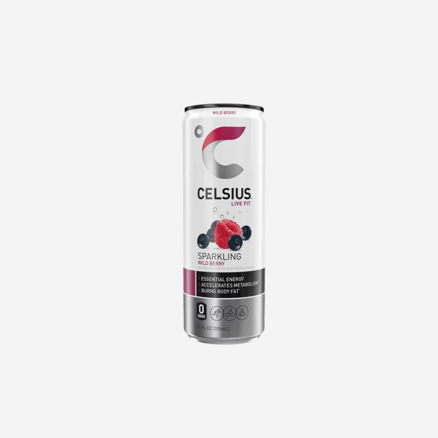 Celsius Sparkling Energy Drink Wild Berry, 12.0 FL OZ