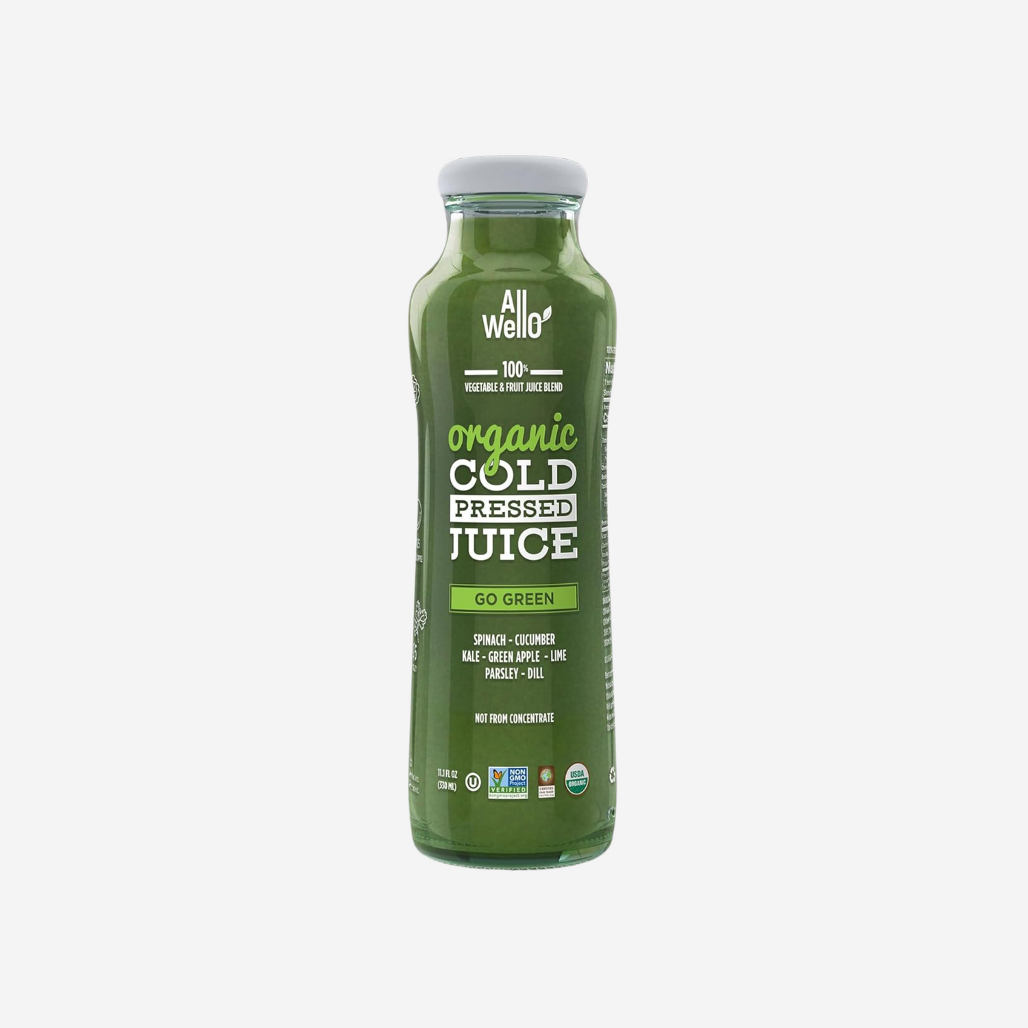 ALLWELLO Organic Cold Pressed Juice - Go Green