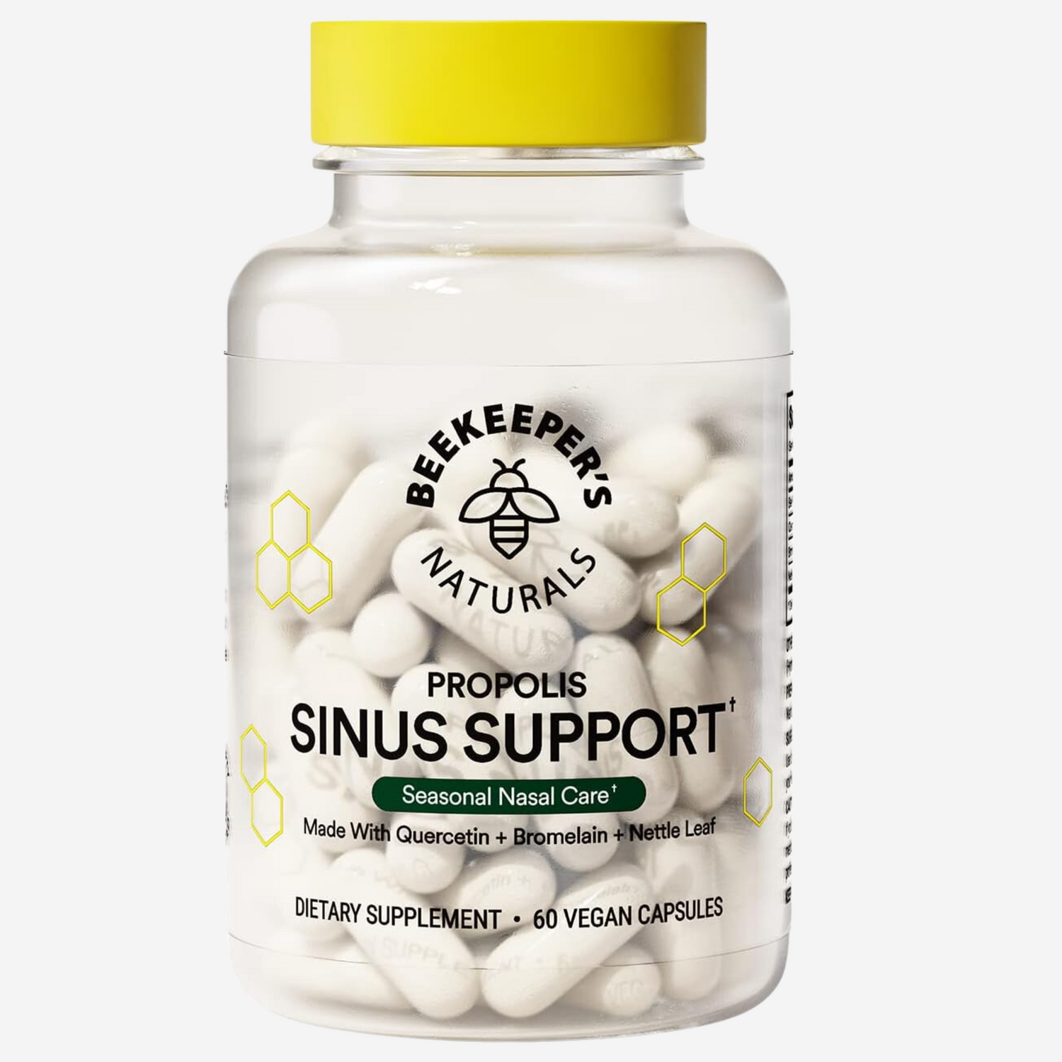 Beekeeper's Naturals All Natural Sinus Support for Adults, Seasonal Nasal Care Relief with Propolis
