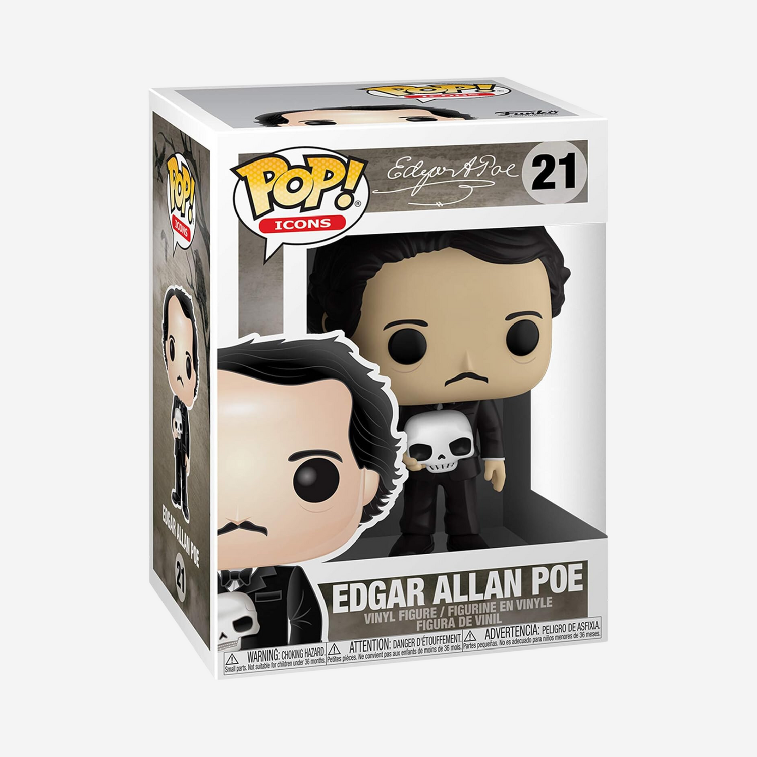 Funko Pop! Icons: Edgar Allan Poe w/Skull