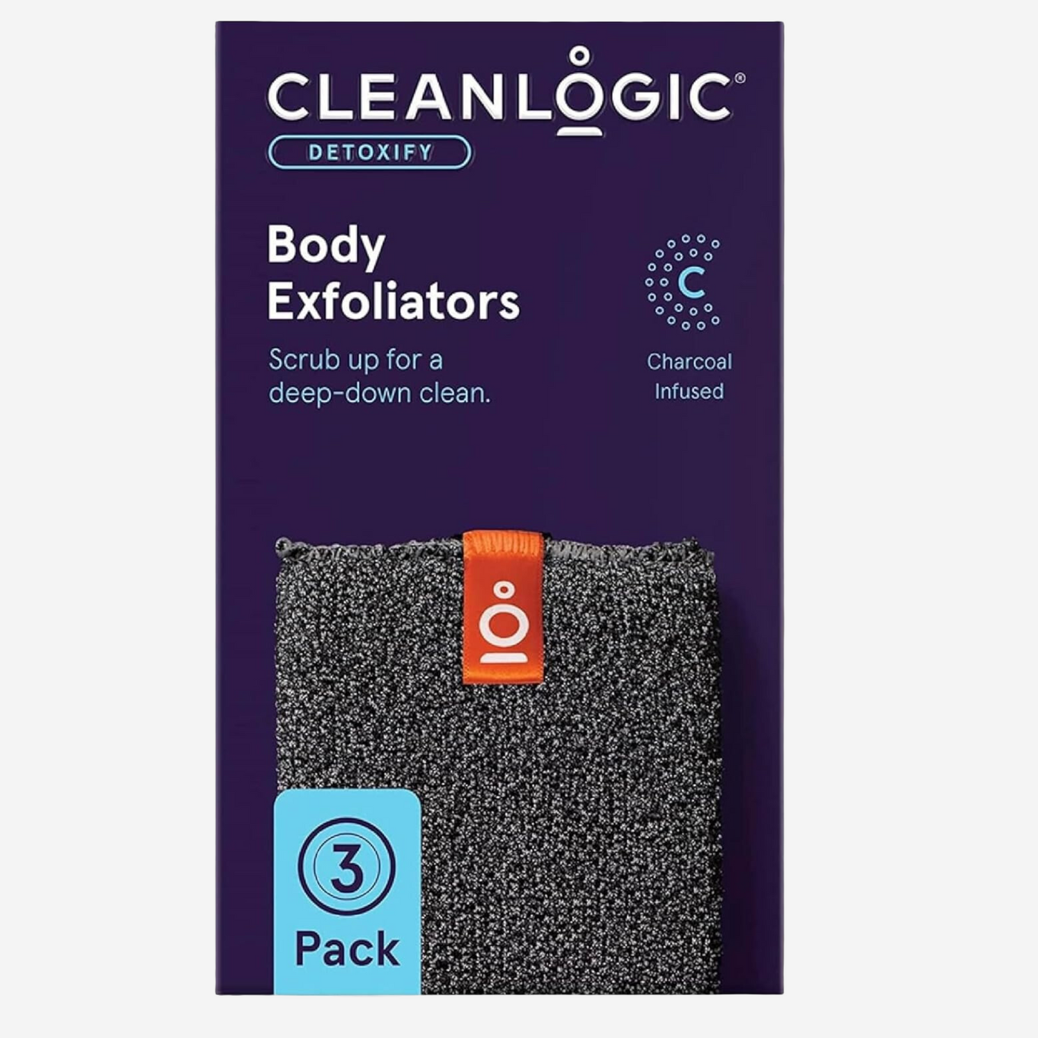 Cleanlogic Detoxify Purifying Charcoal Infused Exfoliating Body Scrubber
