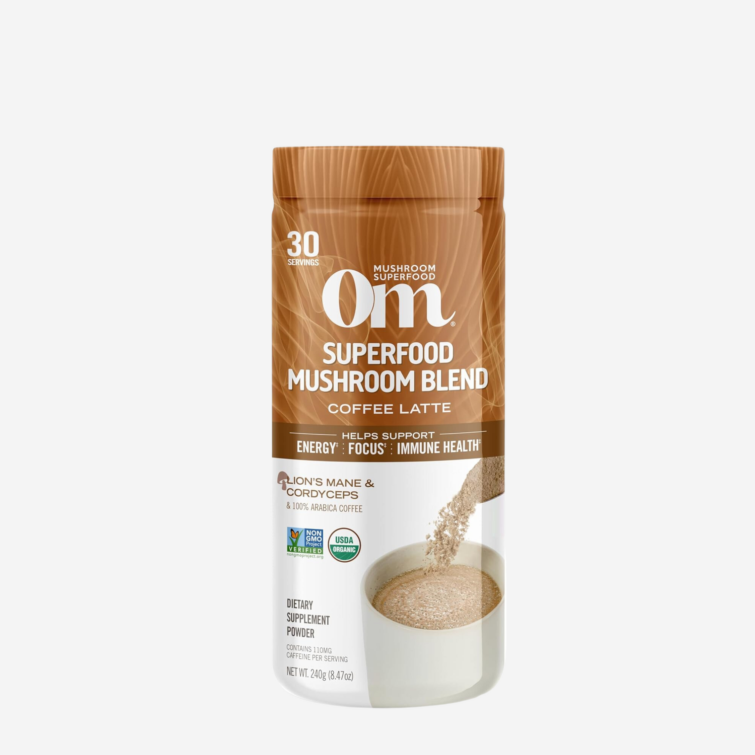 Om Mushroom Superfood | Coffee Latte Drink Mix