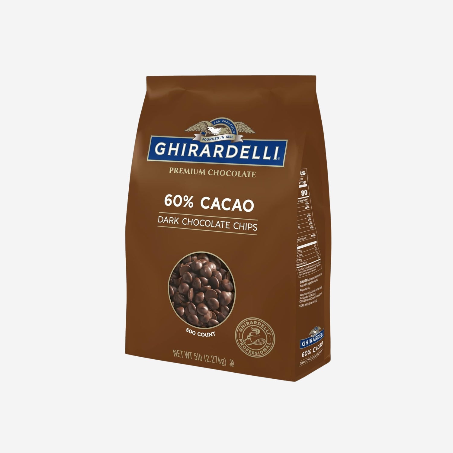 Ghirardelli Chocolate Company 60% Cacao Dark Chocolate Chips  - 5LB