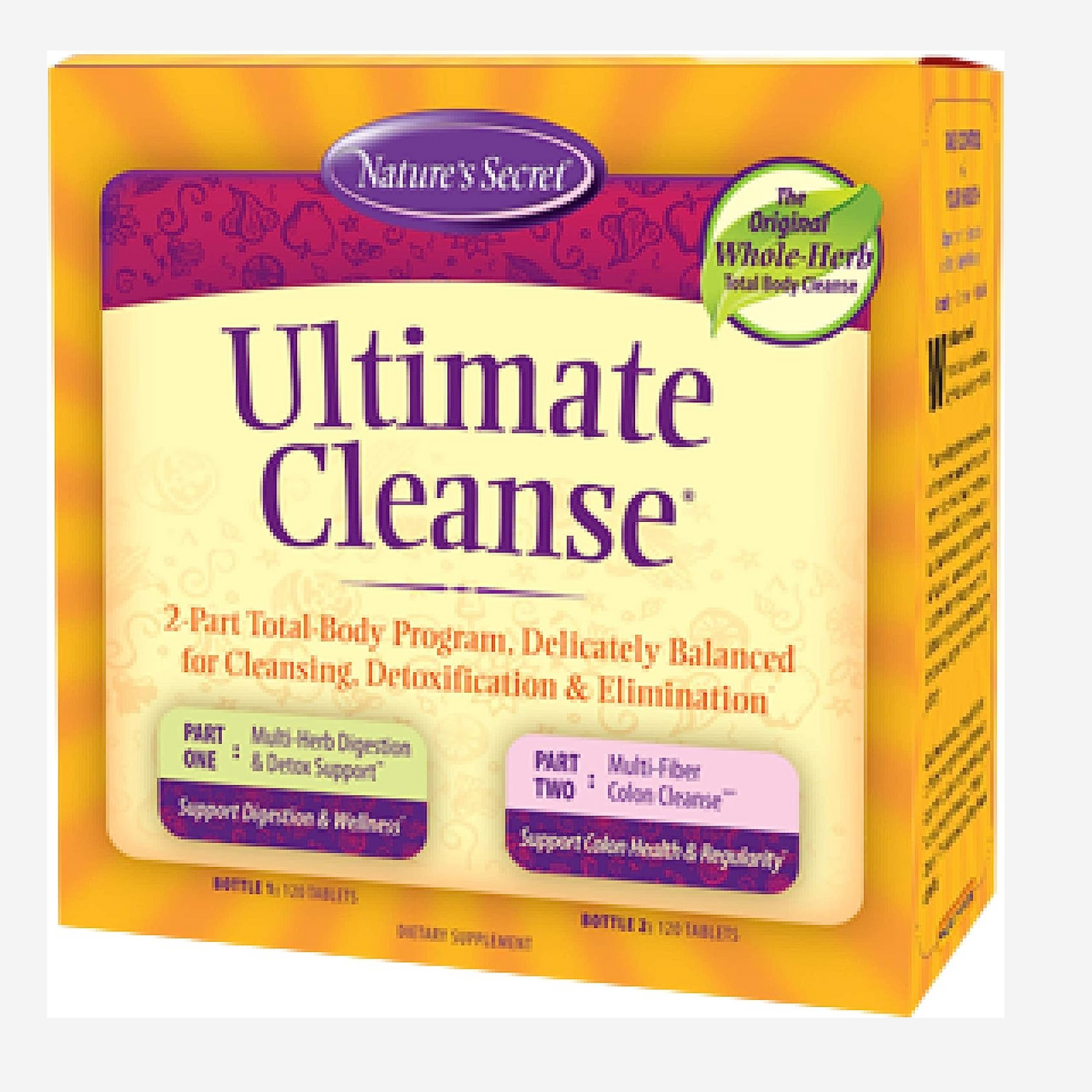 Nature's Secret Ultimate Cleanse 2-Part Total Body Detoxification & Elimination Supports Digestion 240 Tablets