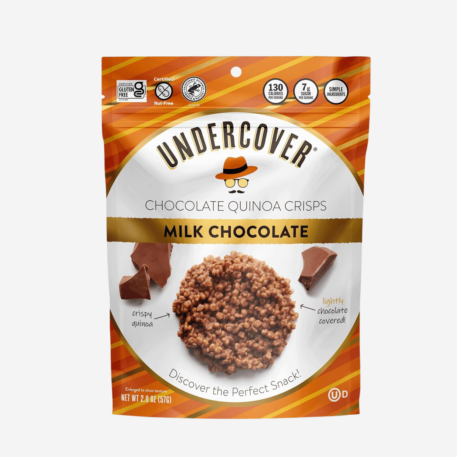 Undercover Chocolate Quinoa Crisps Milk Chocolate Quinoa Crisps 8-Pack, 2oz Bags