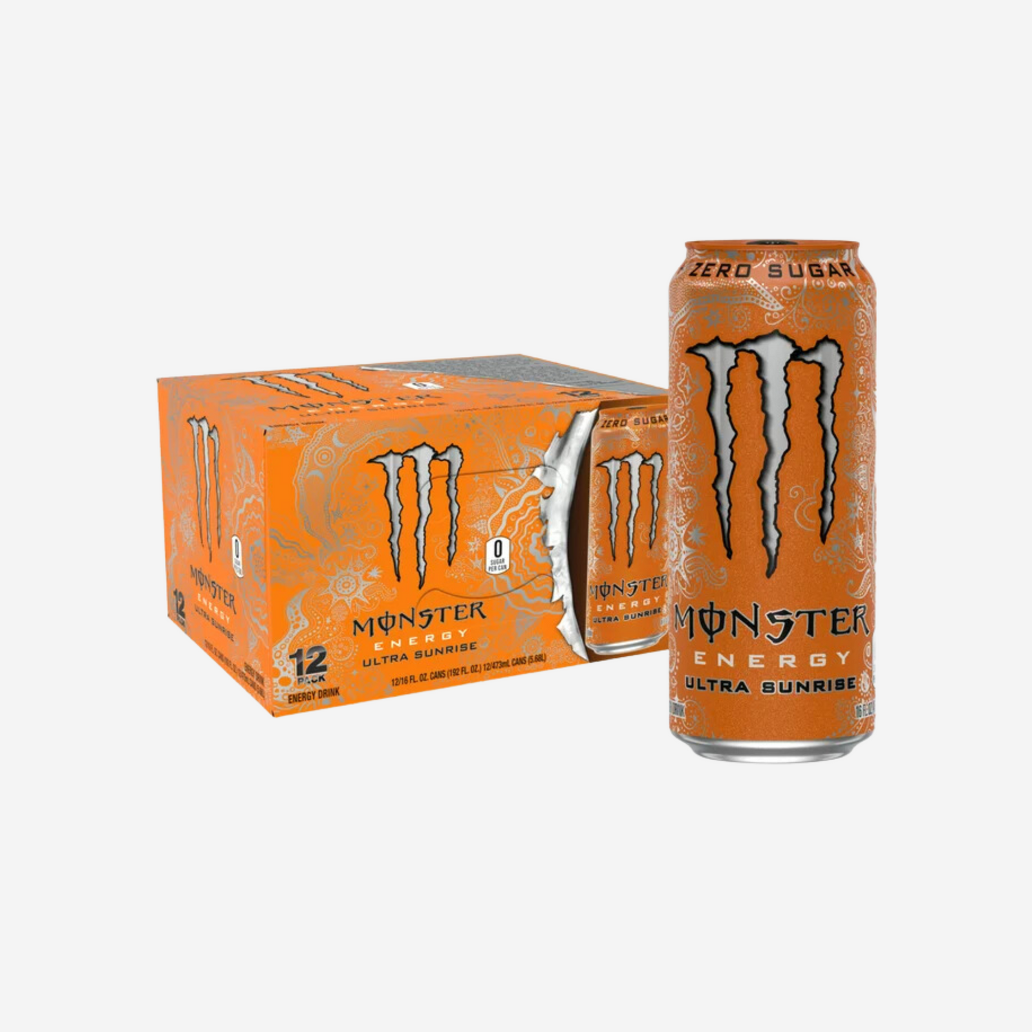 Monster Energy Ultra Sunrise, Sugar Free Energy Drink, 16 Fl Oz