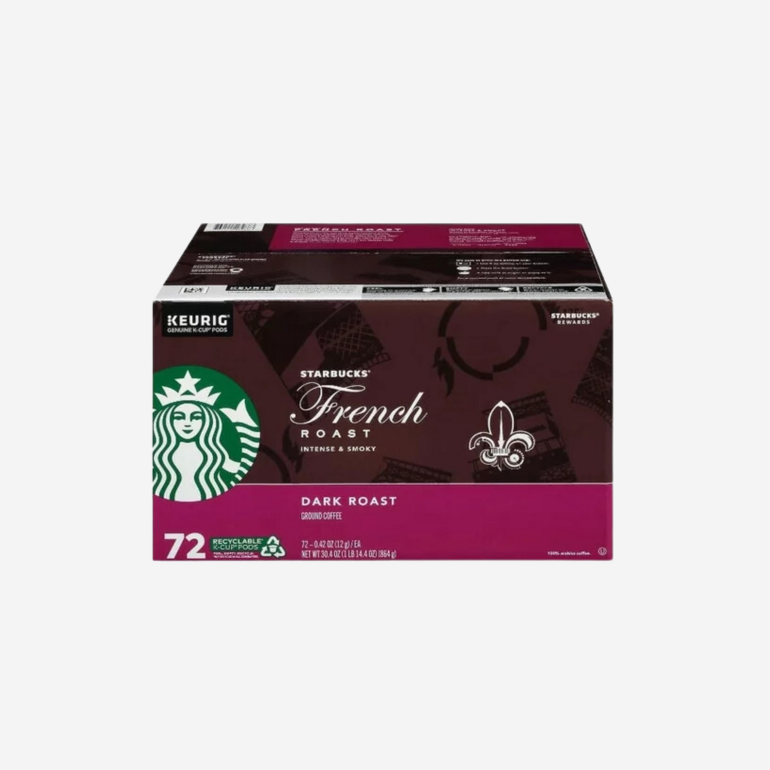 Starbucks French Roast K-Cup Coffee Pods, 72 Count