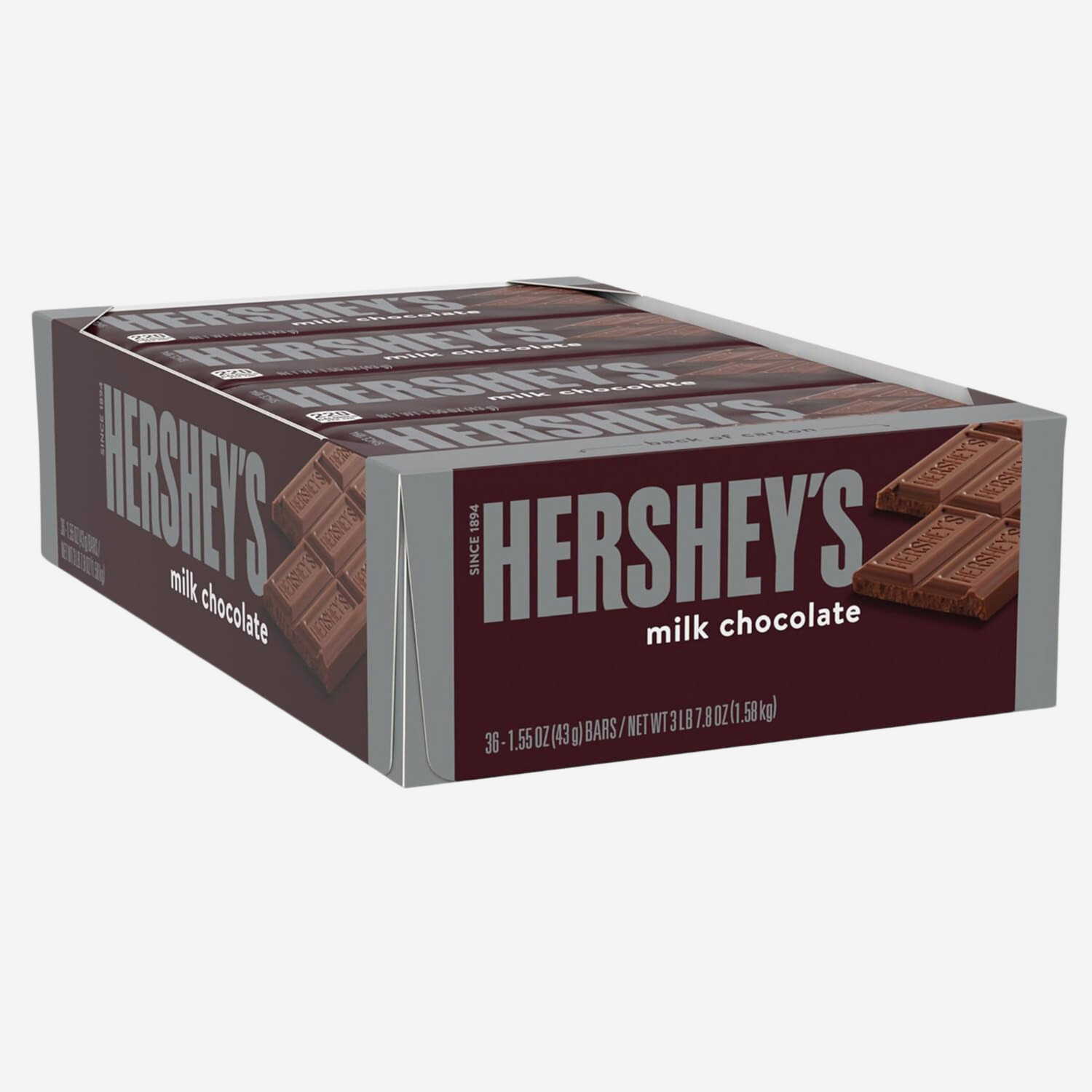 HERSHEY'S Milk Chocolate Candy Bars, 1.55 oz (36 Count)