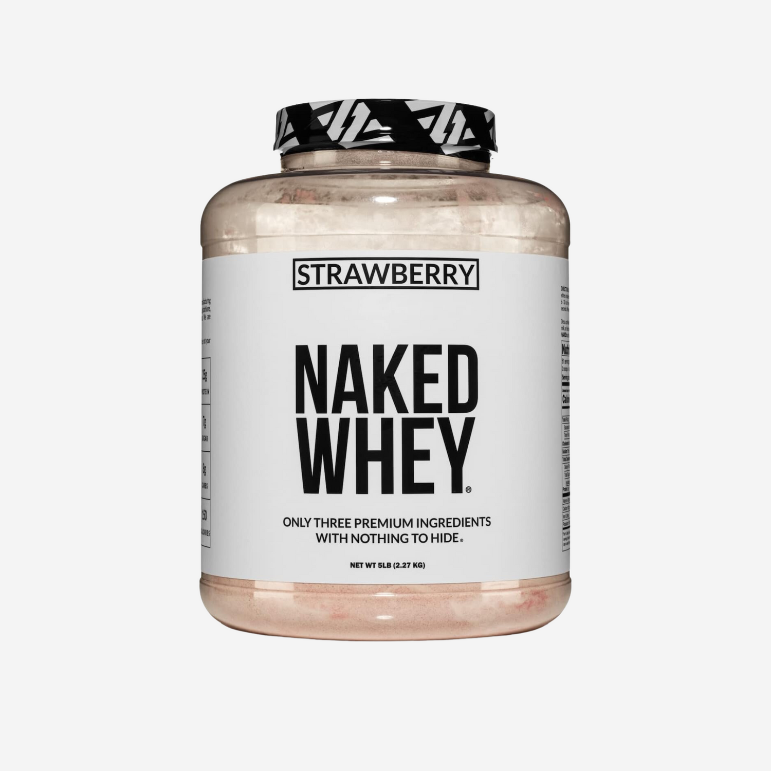 NAKED Nutrition Whey Protein Supplement Powder, Strawberry  , 5LB