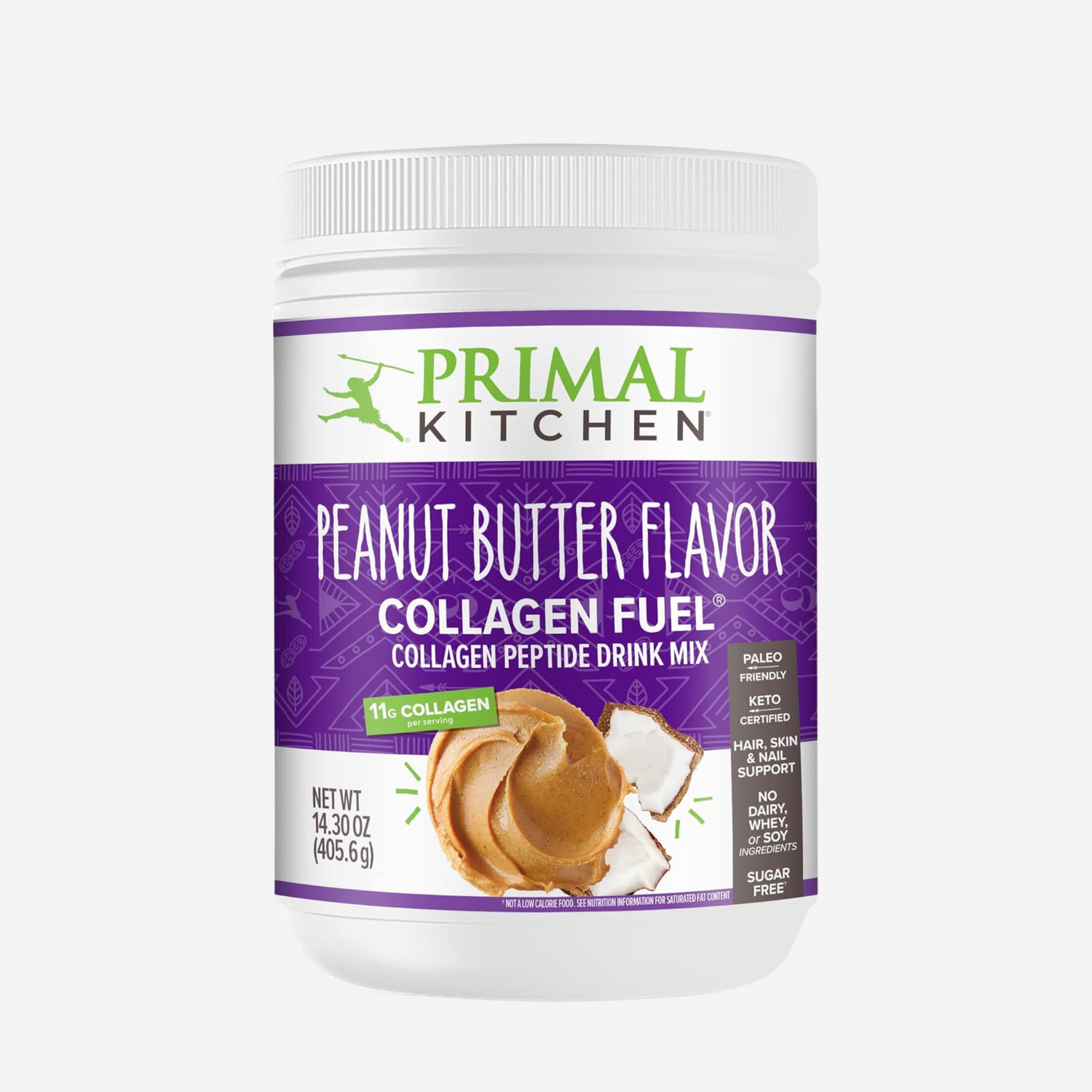 Primal Kitchen Collagen Fuel Collagen Peptide Drink Mix , Peanut Butter