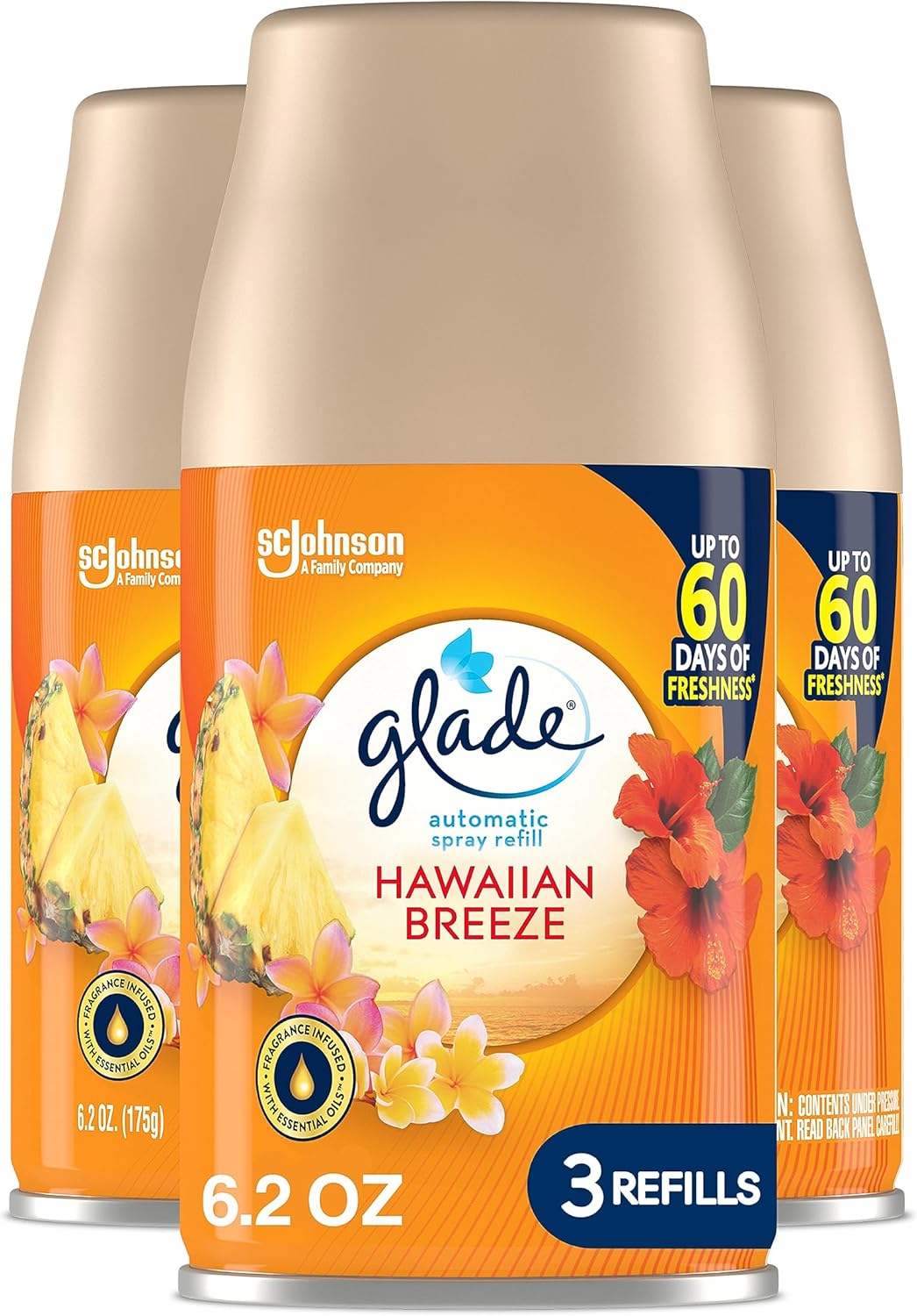 Glade Automatic Spray Air Freshener Refill 6.2 Oz 3 Pack