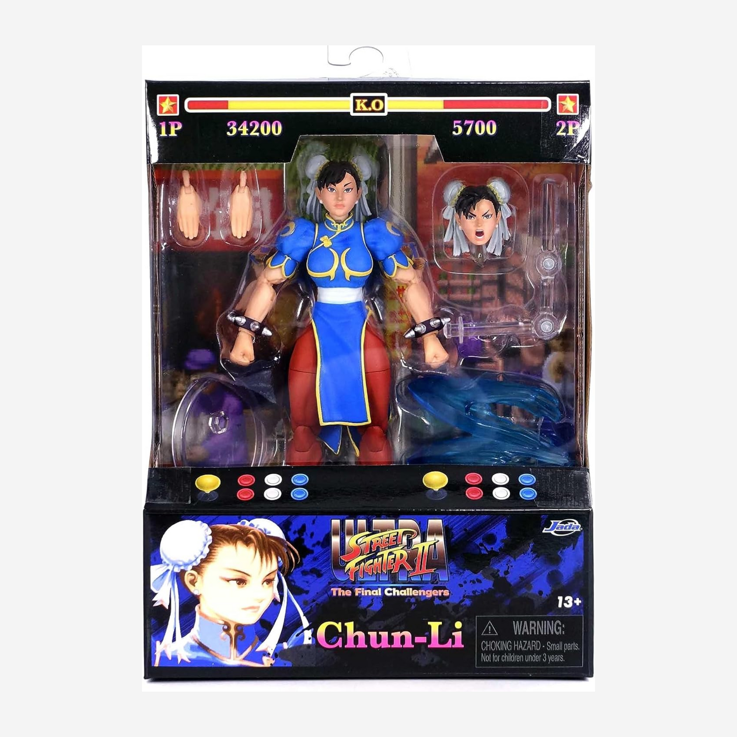 Street Fighter II 6" Chun Li Figure Action Figure, Toys for Kids and Adults