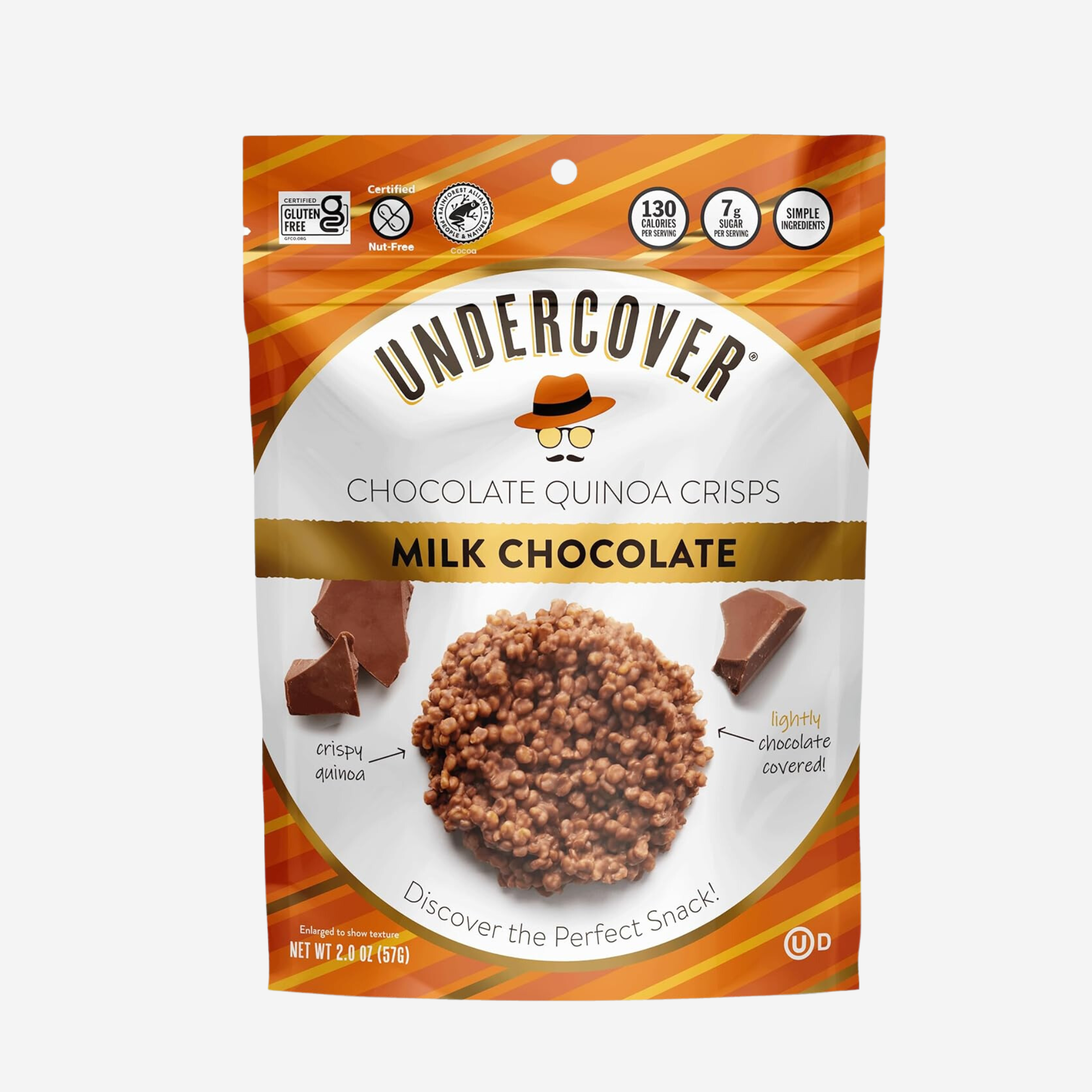 Undercover Chocolate Quinoa Crisps Milk Chocolate Quinoa Crisps 8Pack Martforall
