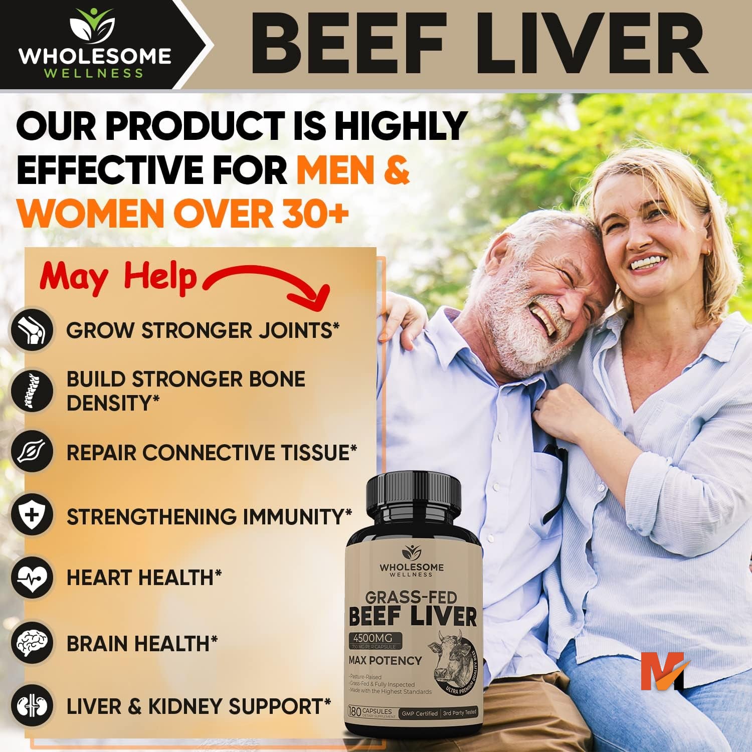 Grass Fed Desiccated Beef Liver Capsules