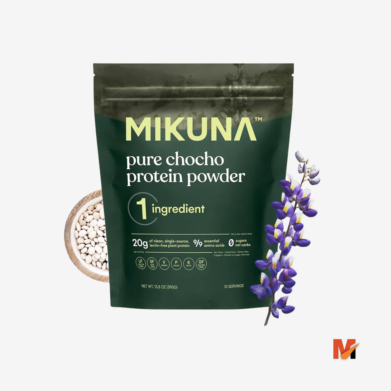 Mikuna Vegan Protein Powder (Unflavored, 10 Servings) - Plant Based Chocho Superfood Protein - Dairy Free Protein Powder Packed with Vitamins