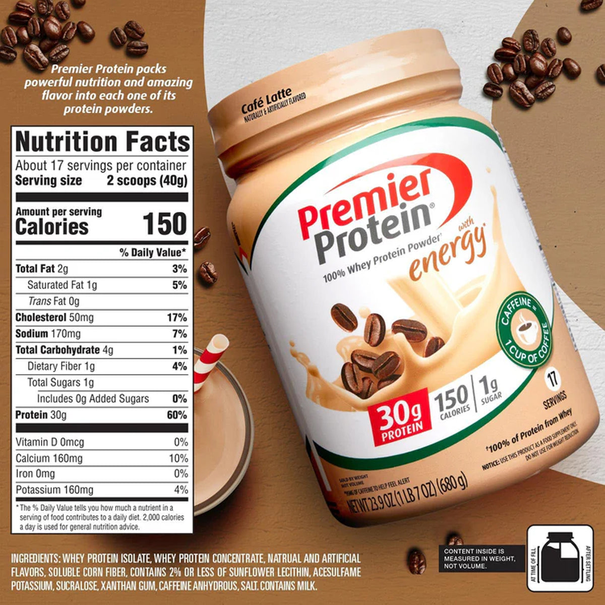 premier protein cafe latte powder